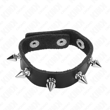 Anello per pene in pelle rossa con chiusura a pressione 21 x1,5 cm—Controllo e stile